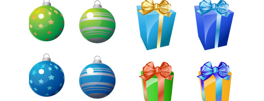 Christmas Ornaments and Gift Icons