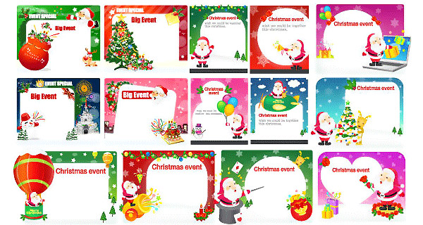 Free Christmas Vectors - Postcards