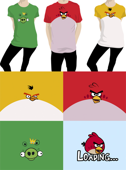 Angry Birds Tşört Tasarımları