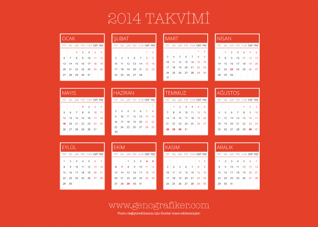 Ücretsiz indir 2018 takvimi